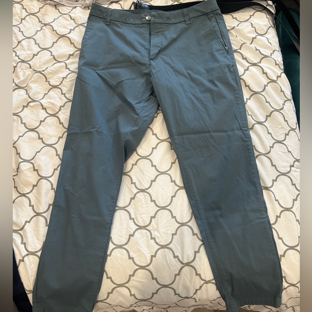Birddogs chinos 34x29 steel blue tailored fit unlined
